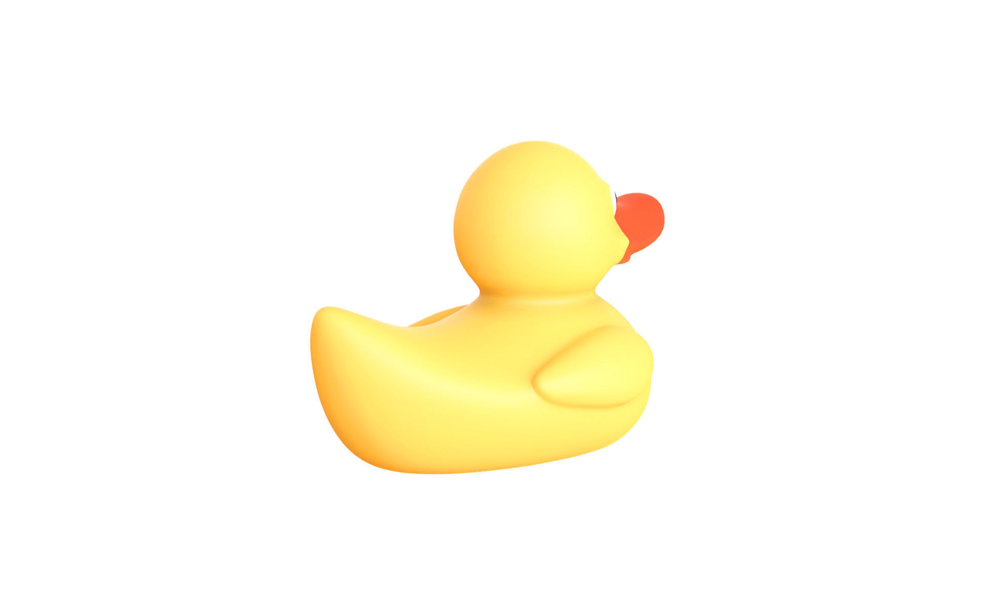 Rubber Duck 01 Low-poly 3D model_3
