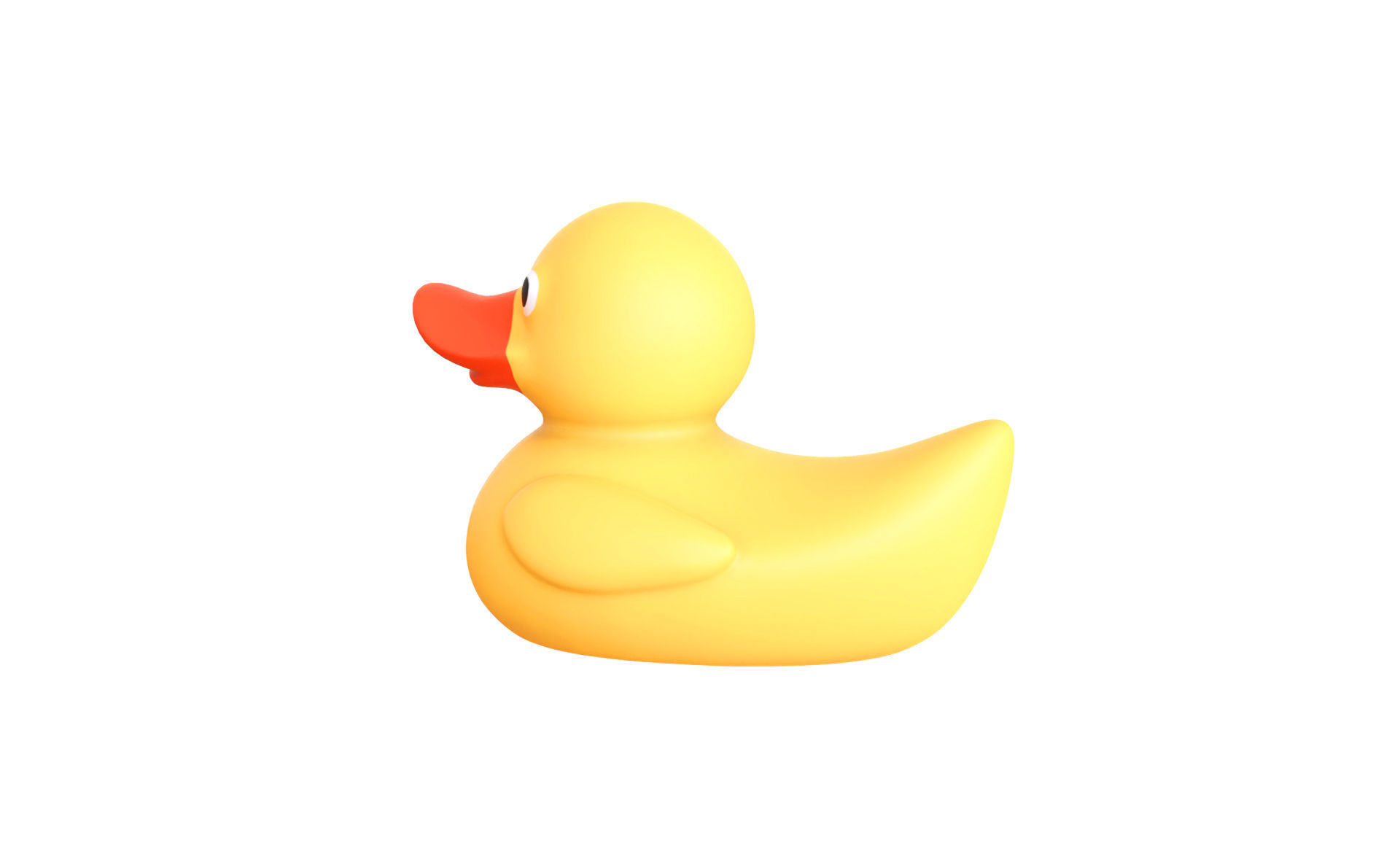 Rubber Duck 01 Low-poly 3D model_2