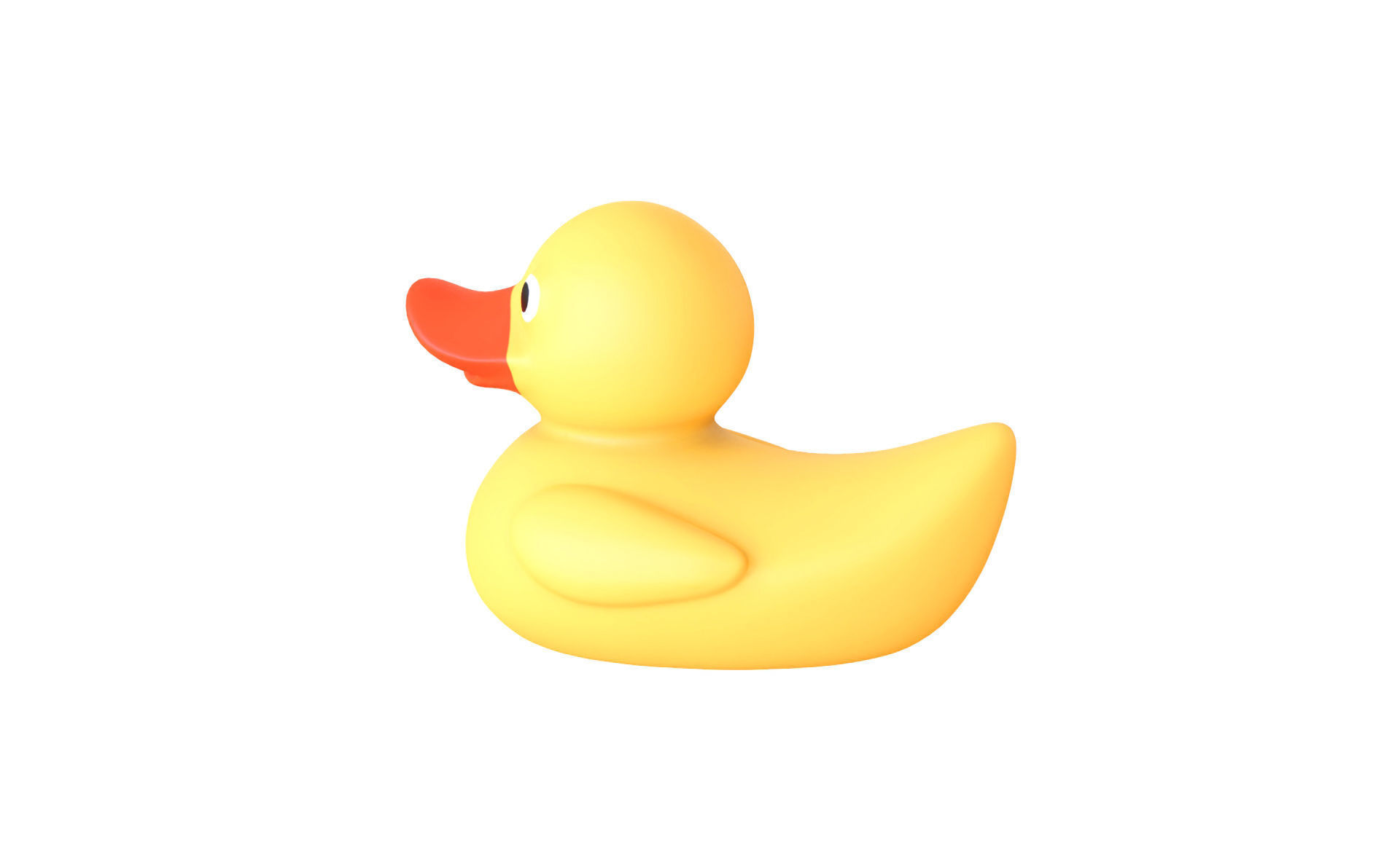 Rubber Duck 01 Low-poly 3D model_4