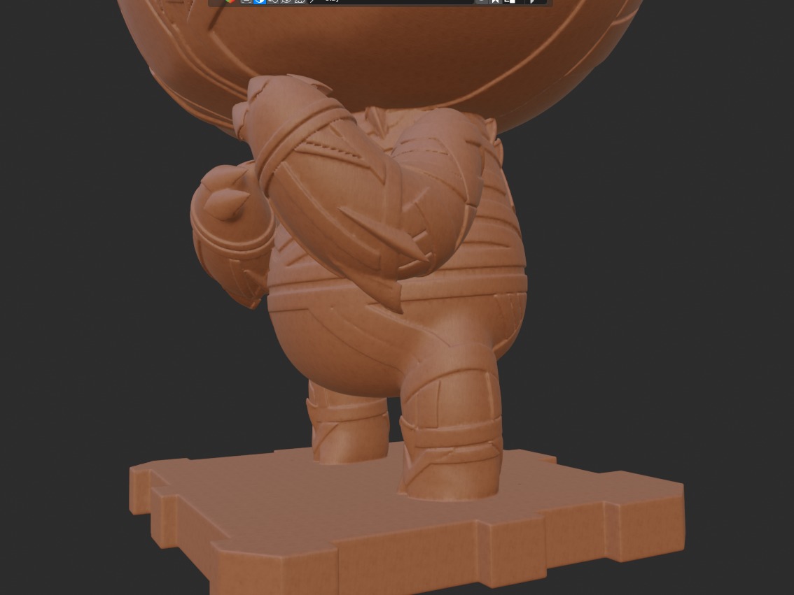 Blank Panther Chibi 3D print model_9