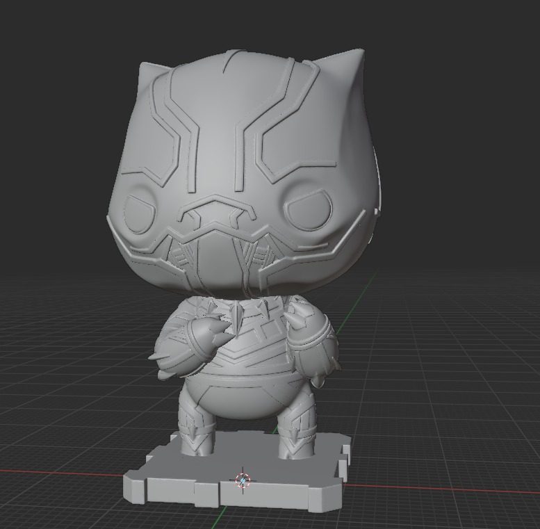 Blank Panther Chibi 3D print model_1