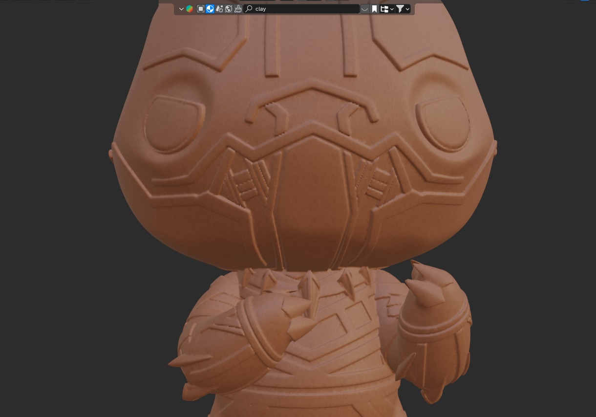 Blank Panther Chibi 3D print model_10