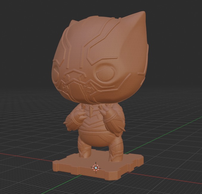 Blank Panther Chibi 3D print model_6