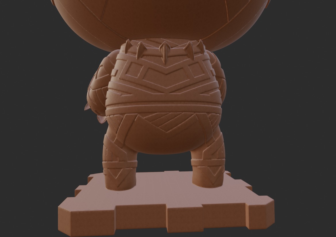 Blank Panther Chibi 3D print model_8