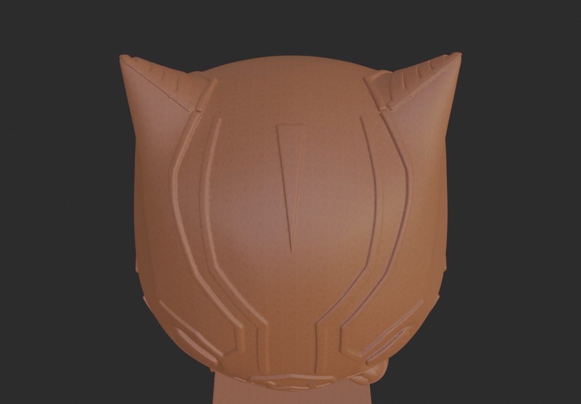 Blank Panther Chibi 3D print model_11