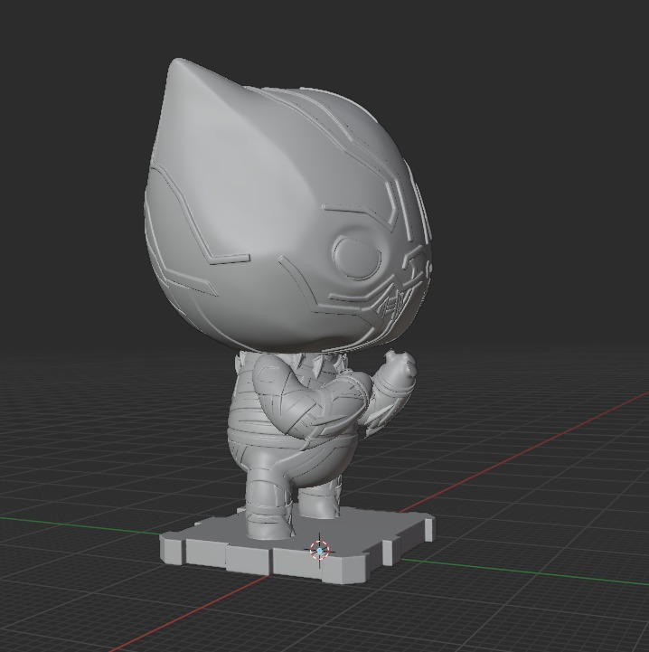 Blank Panther Chibi 3D print model_2