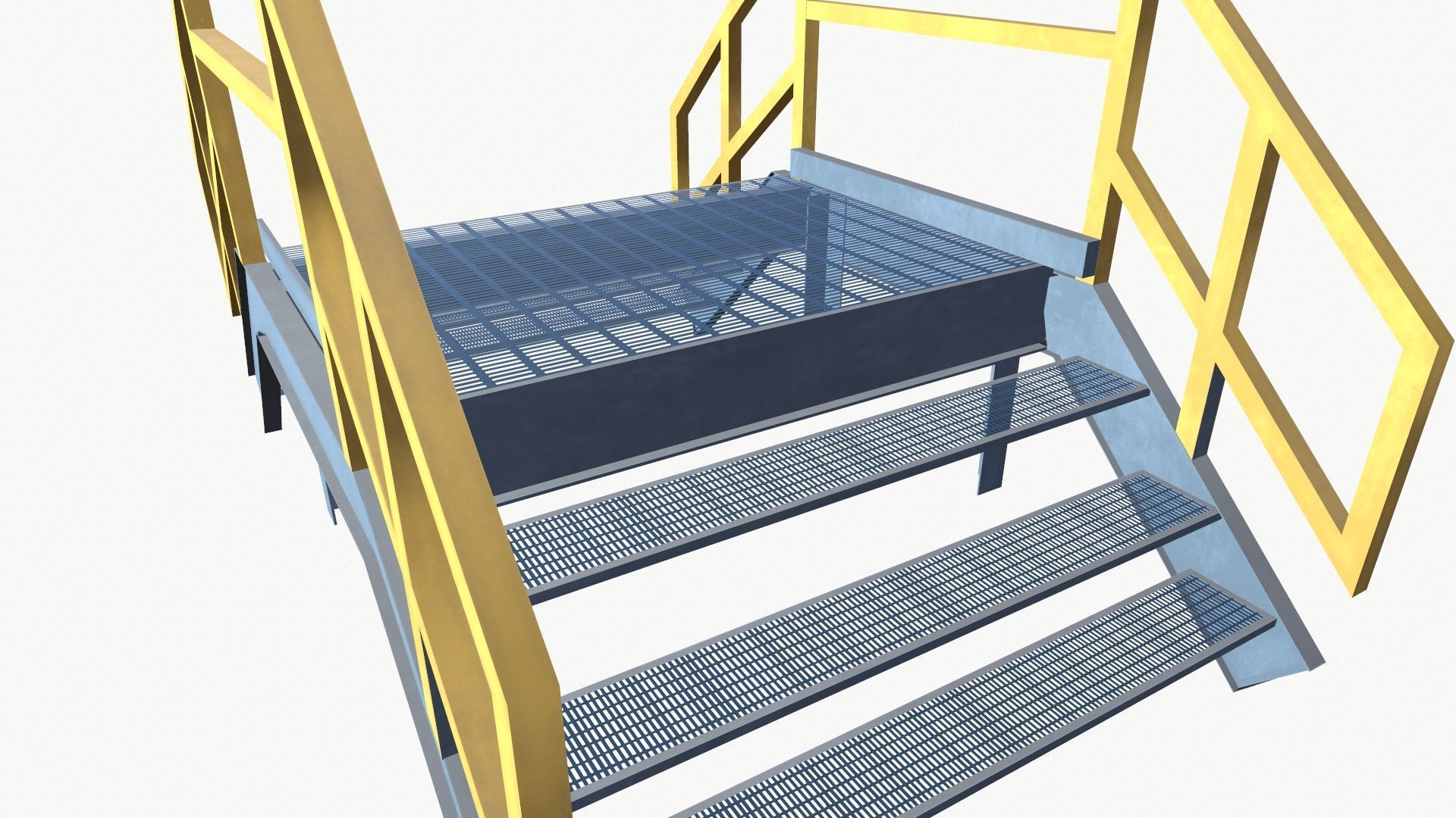 Cross Stair Low-poly 3D model_5