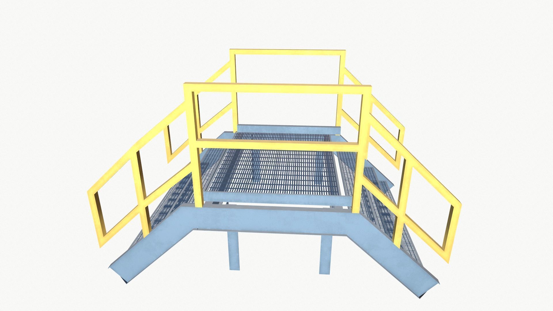 Cross Stair Low-poly 3D model_2