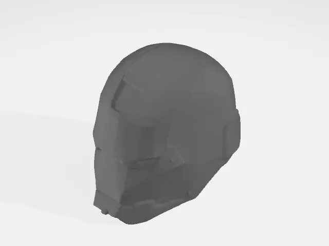 iron man head 3D model_0