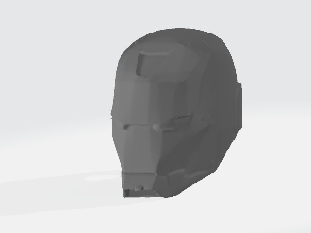 iron man head 3D model_1