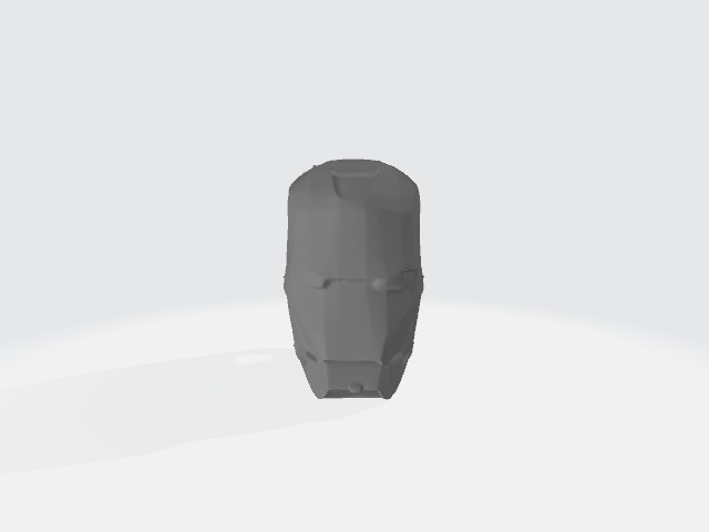 iron man head 3D model_2