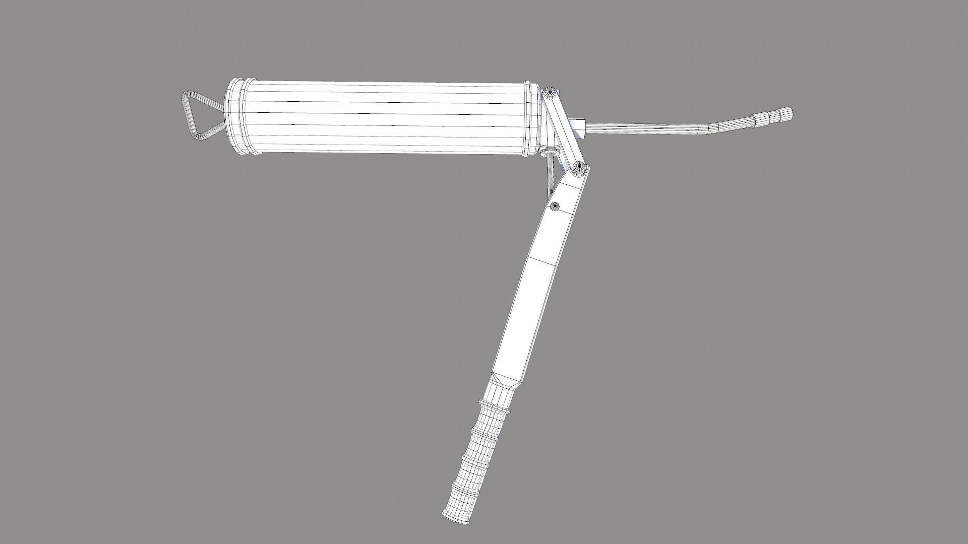 Grease Gun Low-poly 3D model_9