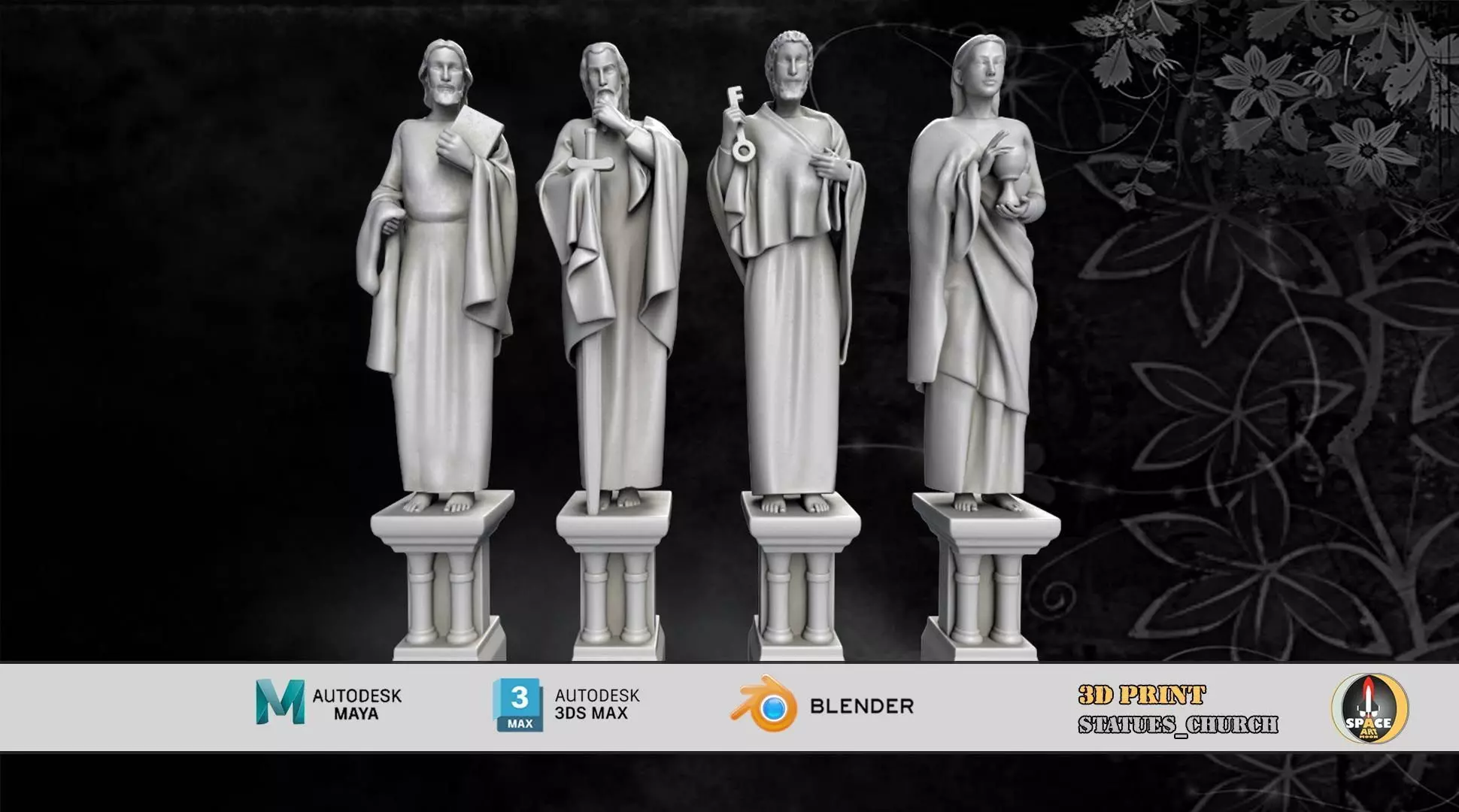 statues church 08 3D print model