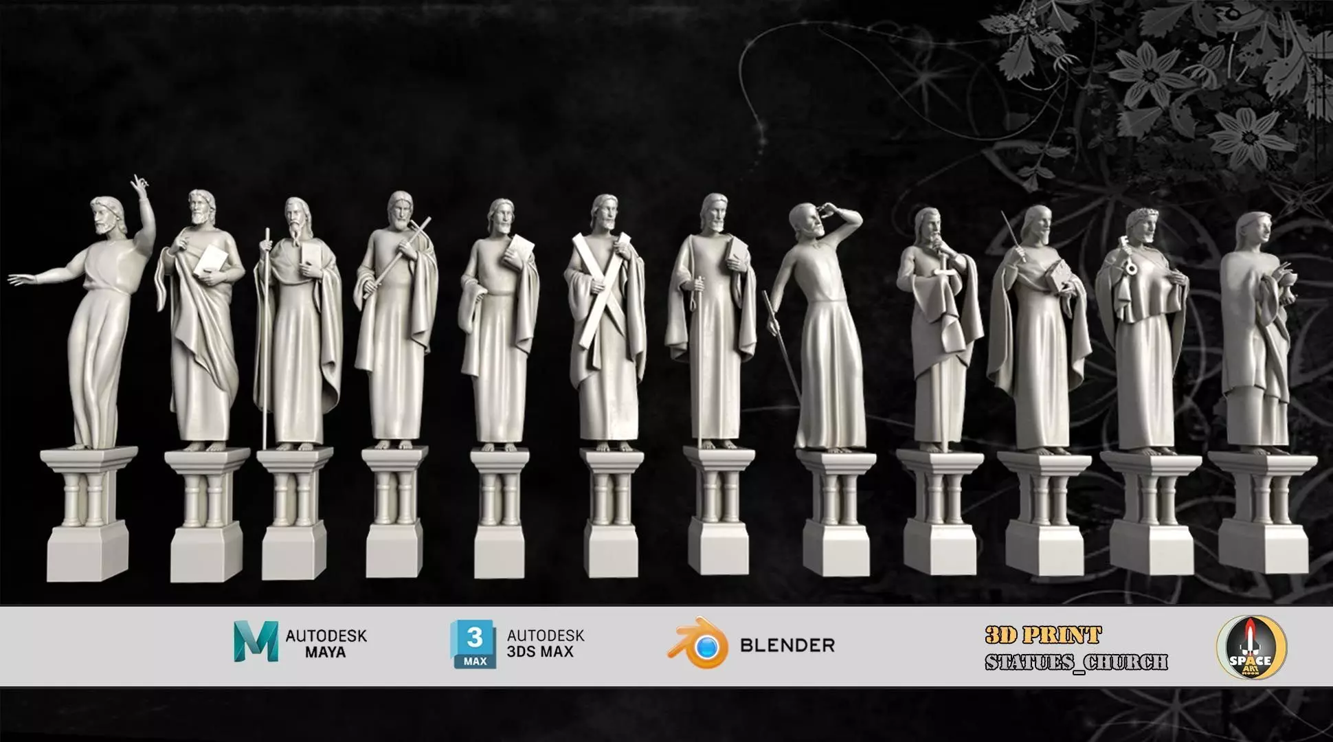 statues church 05 3D print model_0