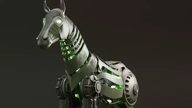 Sci-fi robot horse 3D model