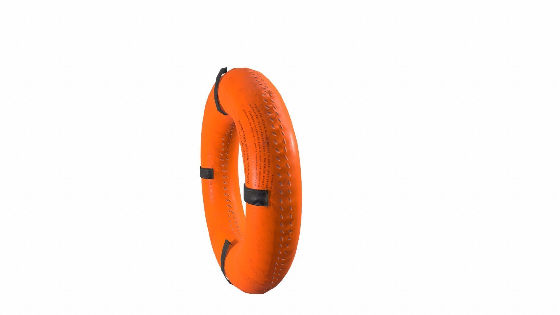 Safety Ring Tyre Low-poly 3D model_4