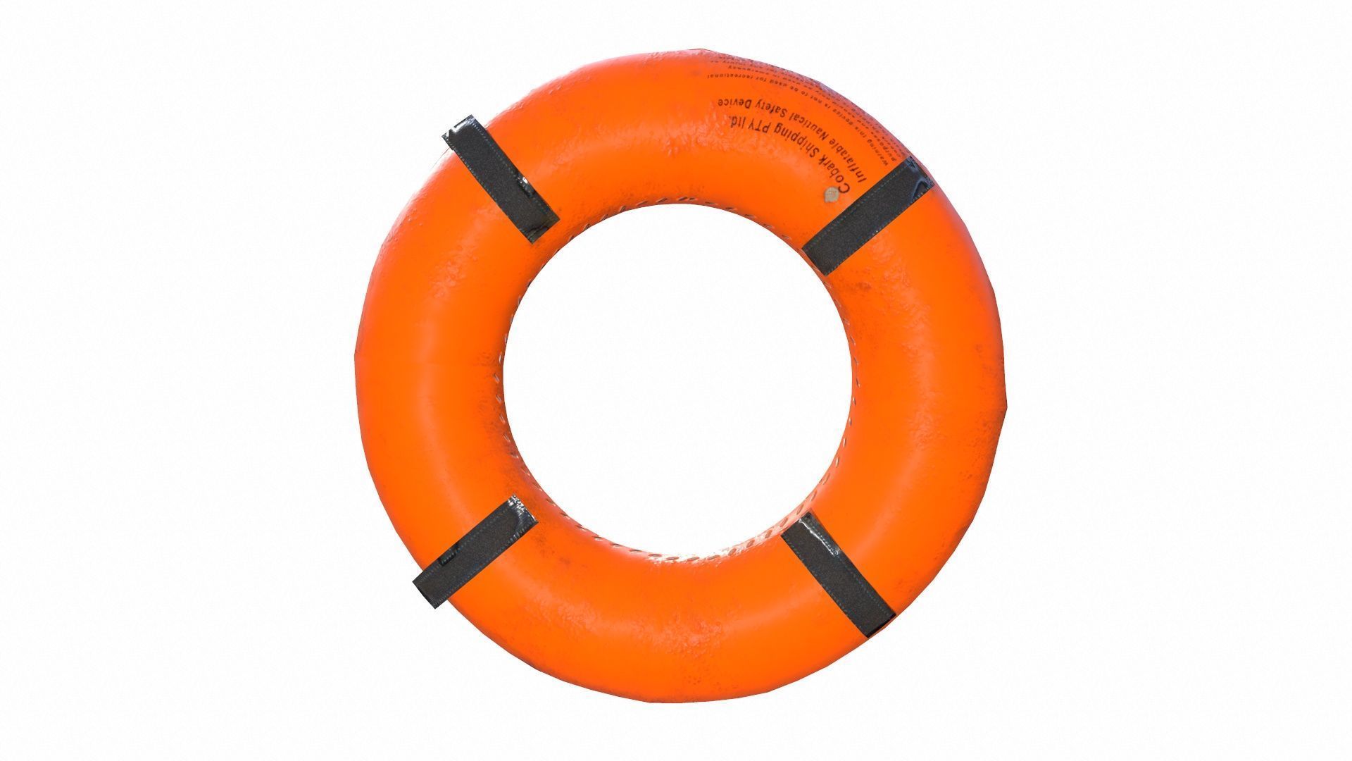 Safety Ring Tyre Low-poly 3D model_2