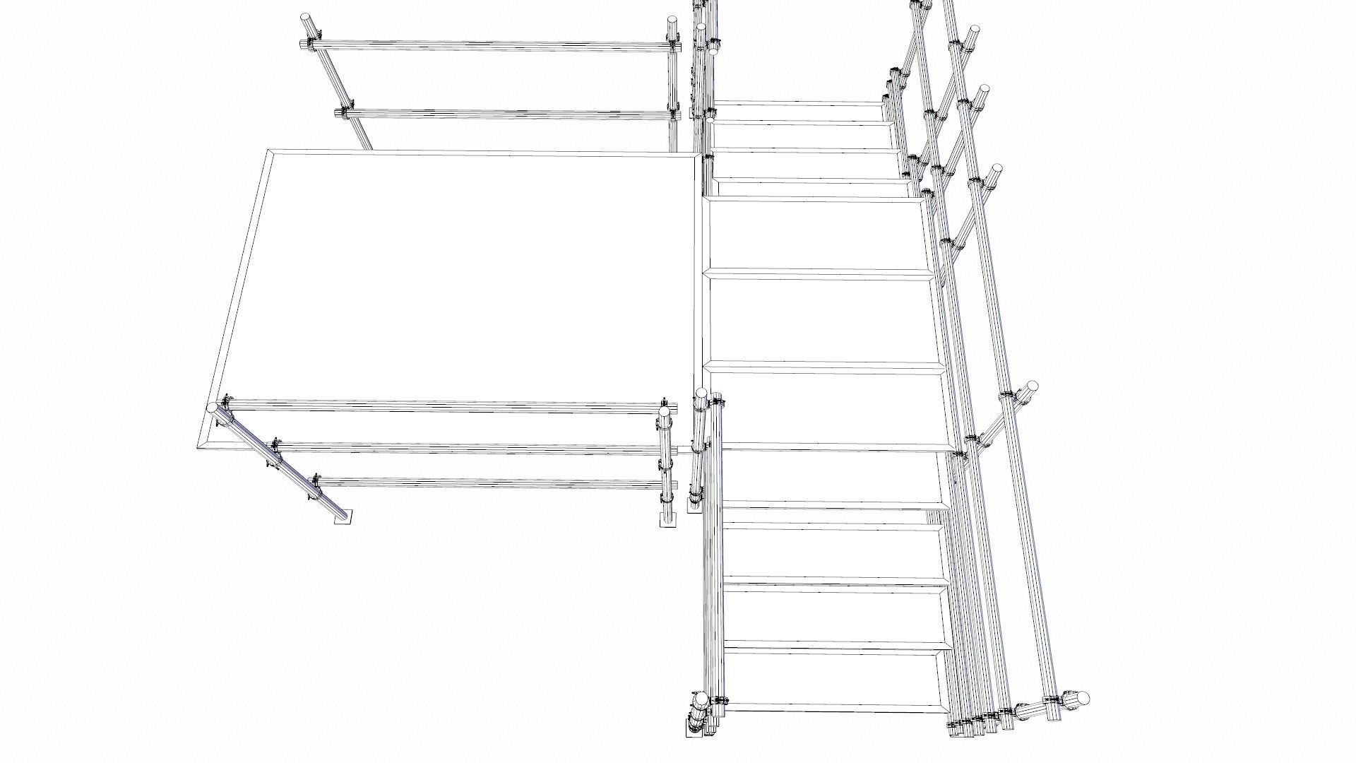 Scaffolding Low-poly 3D model_12