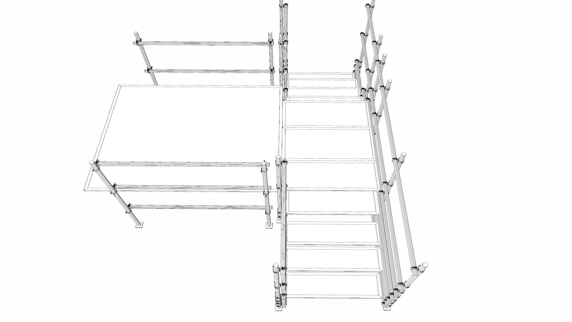 Scaffolding Low-poly 3D model_9