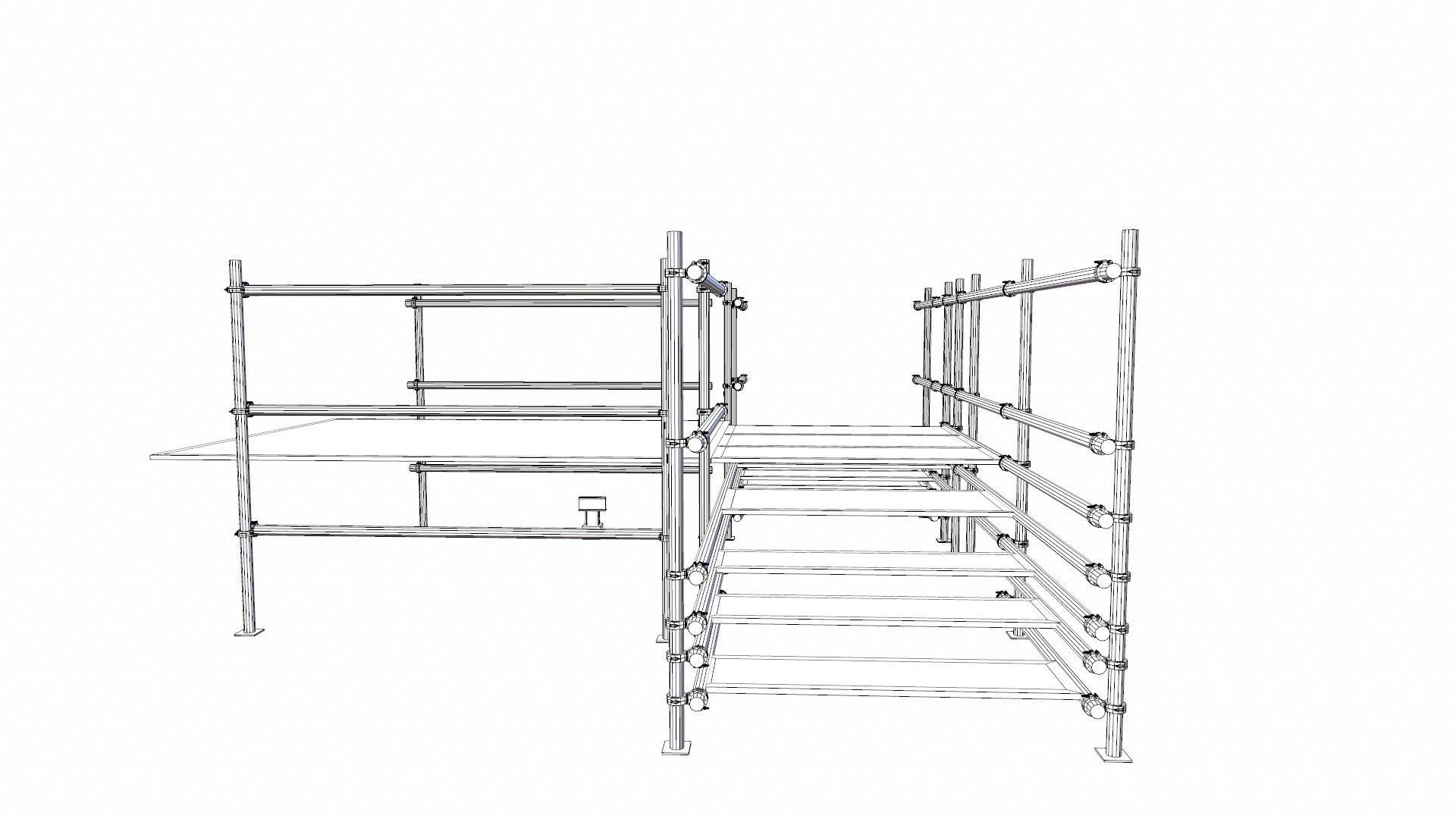 Scaffolding Low-poly 3D model_10