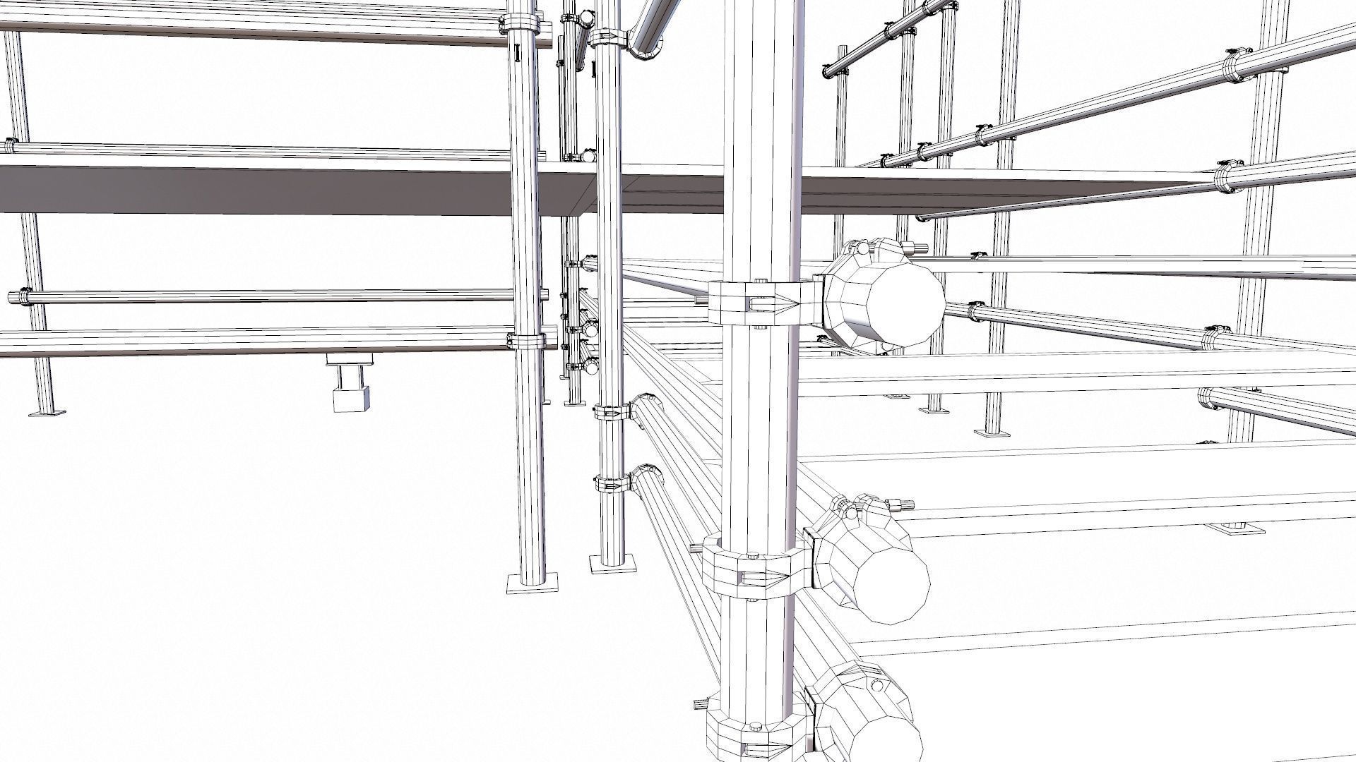 Scaffolding Low-poly 3D model_11