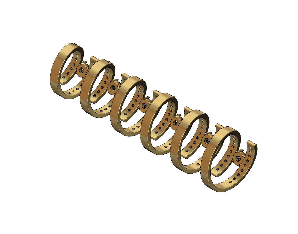 5mm diamond setting flat wire diamond bypass ring US sizes 7to12 3D print model_4