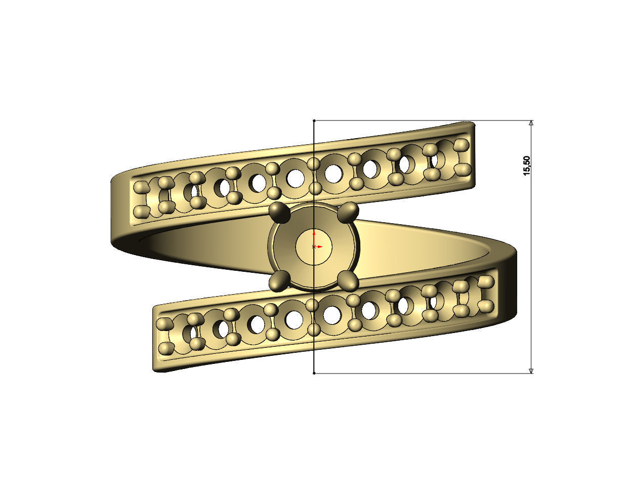 5mm diamond setting flat wire diamond bypass ring US sizes 7to12 3D print model_8