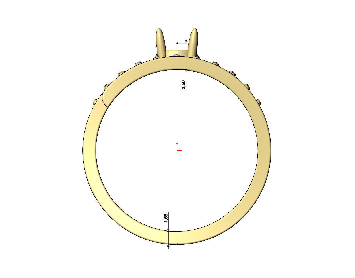5mm diamond setting flat wire diamond bypass ring US sizes 7to12 3D print model_7