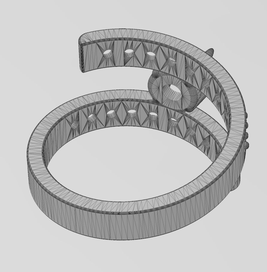 5mm diamond setting flat wire diamond bypass ring US sizes 7to12 3D print model_18