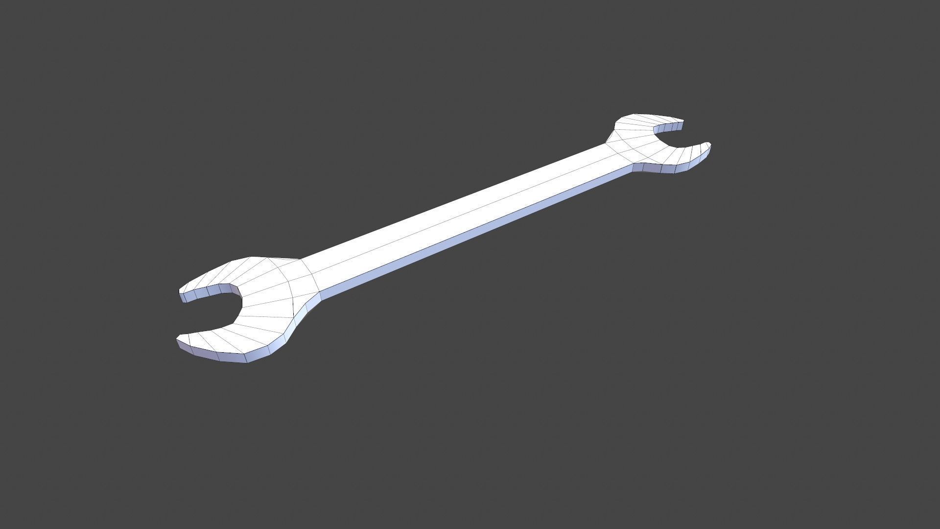 Wrench Low-poly 3D model_7