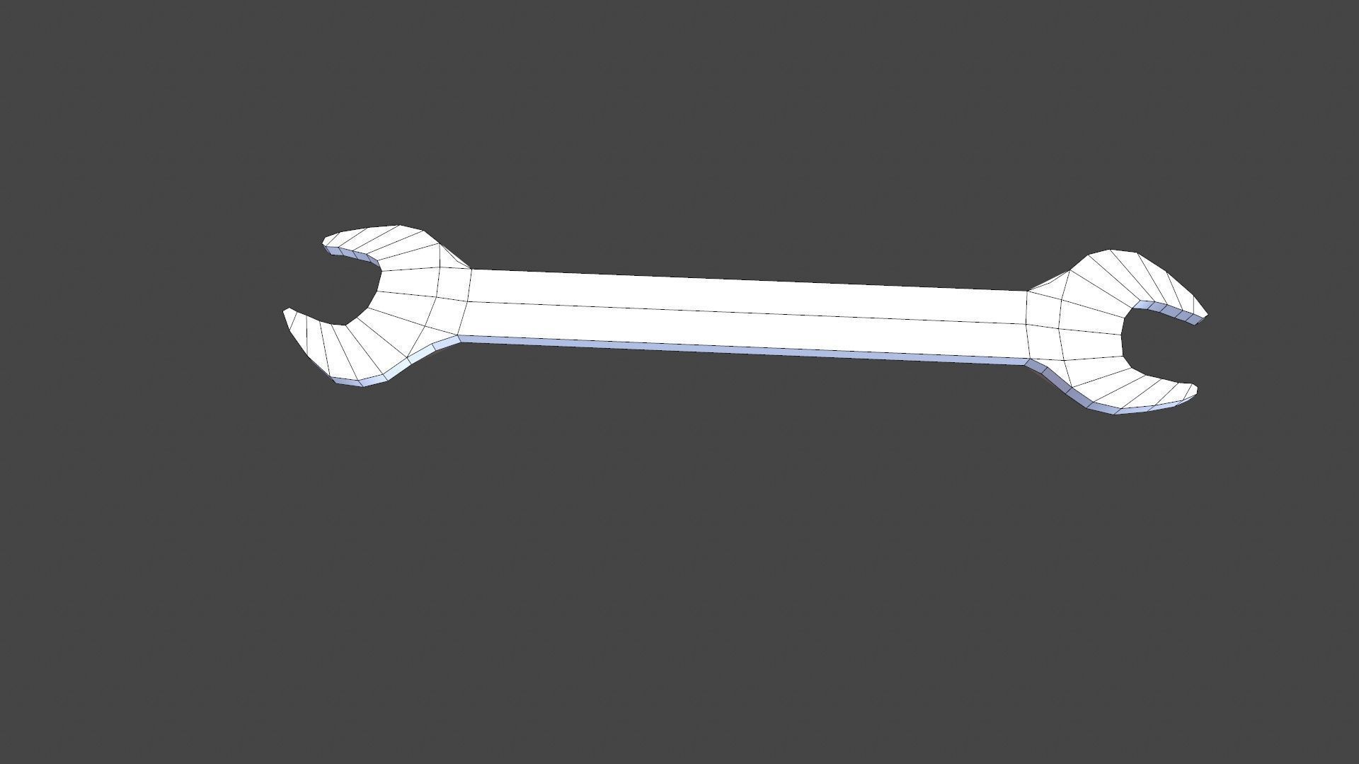 Wrench Low-poly 3D model_8