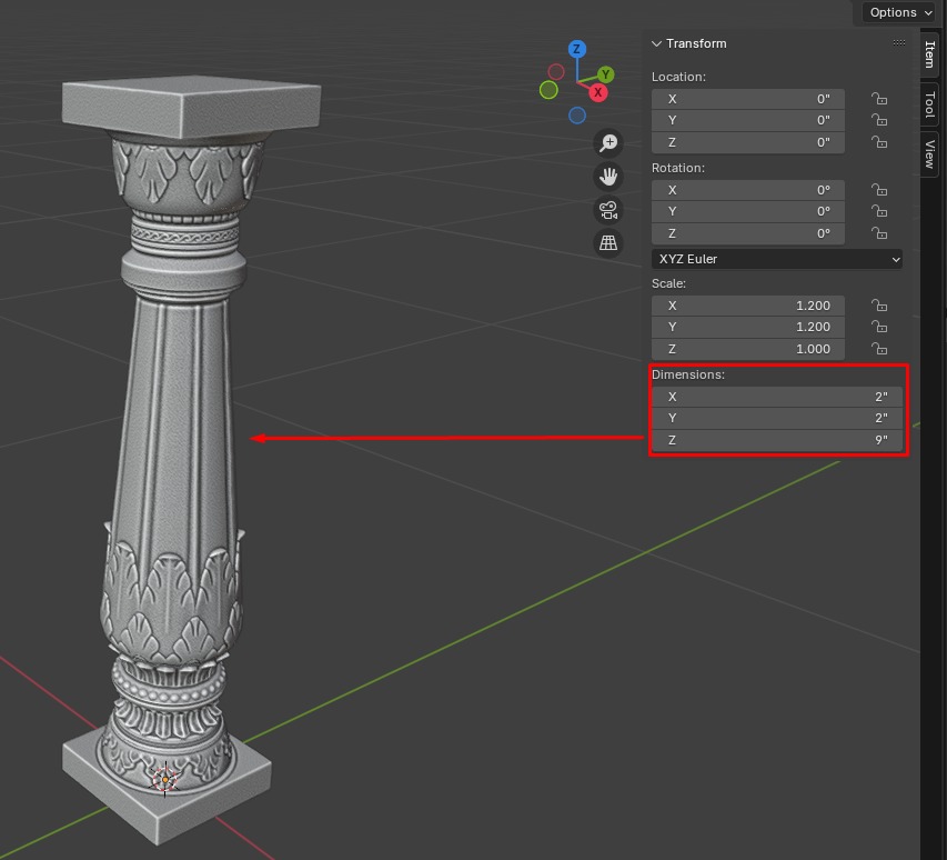 Indian Classic Pillar - 3DP Ready 3D print model_1