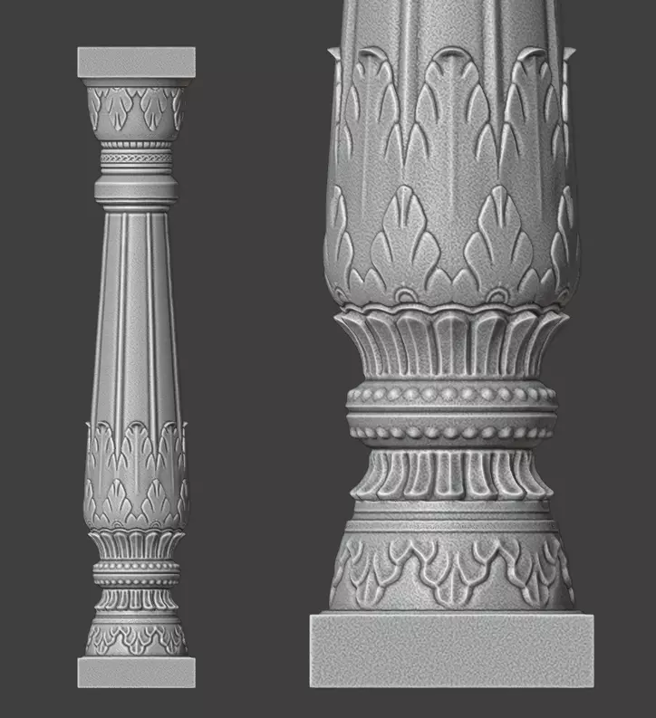 Indian Classic Pillar - 3DP Ready 3D print model_0