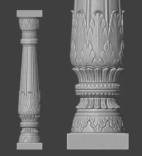 Indian Classic Pillar - 3DP Ready