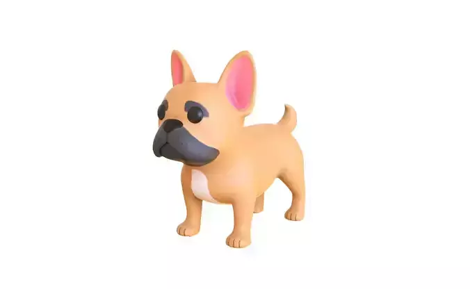 Cartoon Dog Animal 3D Model for Cartoon Characters