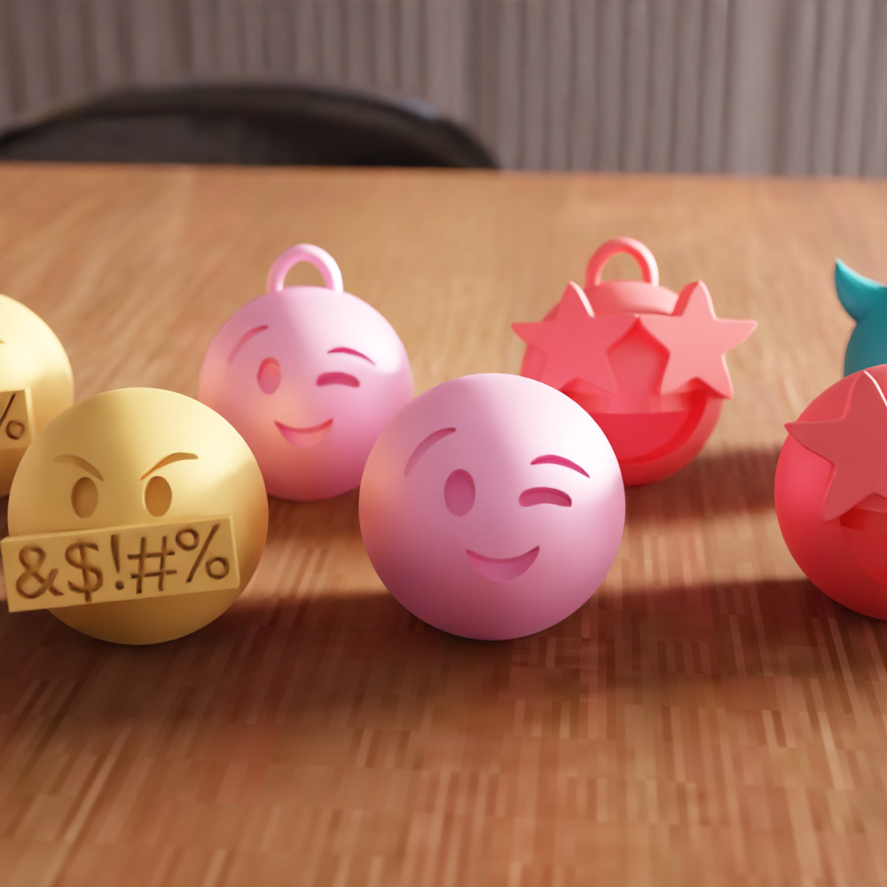 Emoji Keychain - 249 3D print model_2
