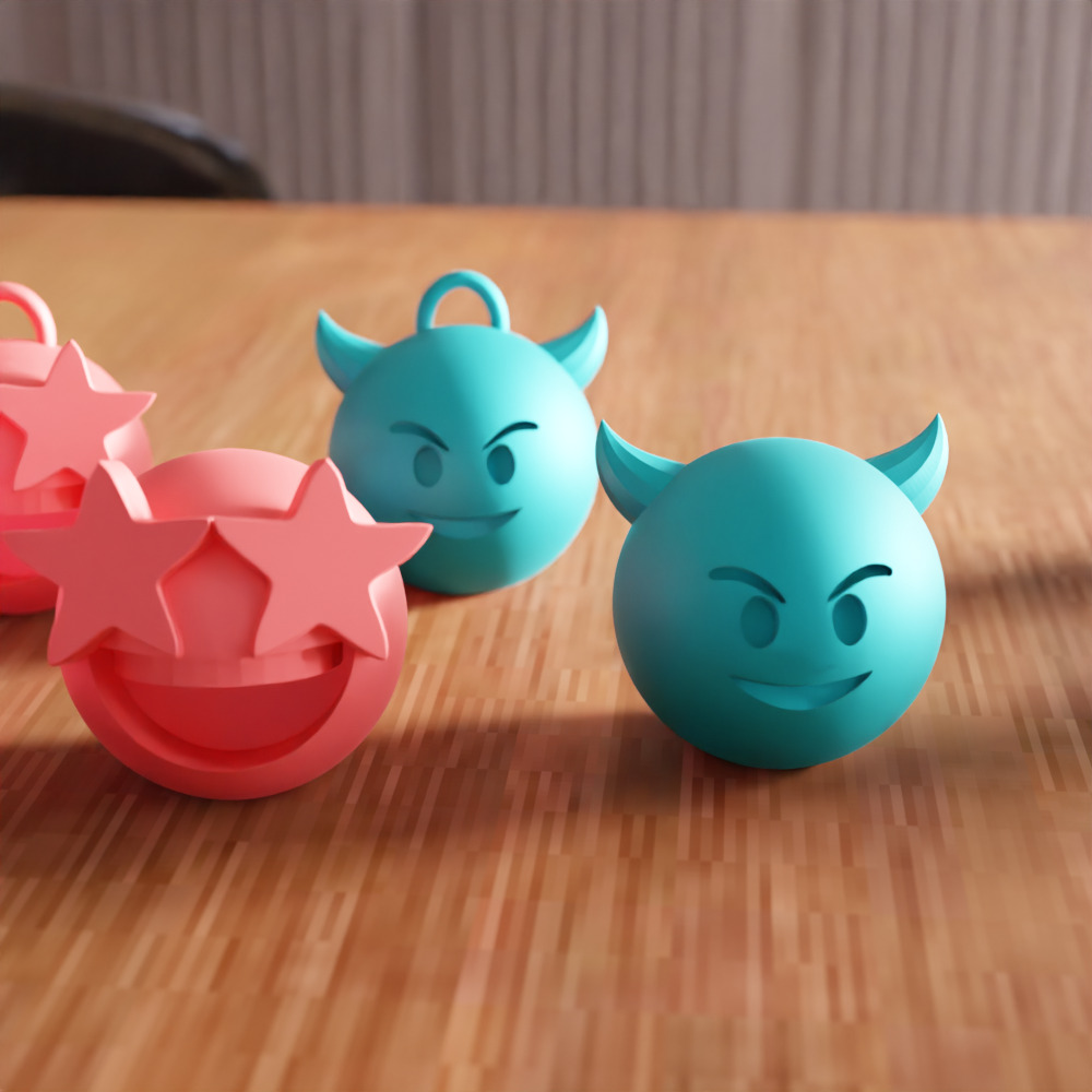 Emoji Keychain - 249 3D print model_7