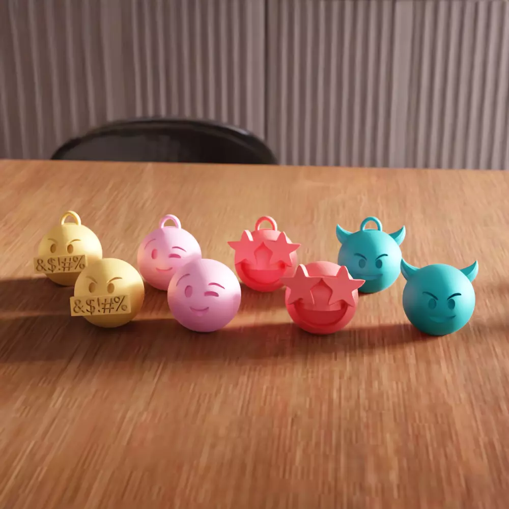 Emoji Keychain - 249 3D print model_0