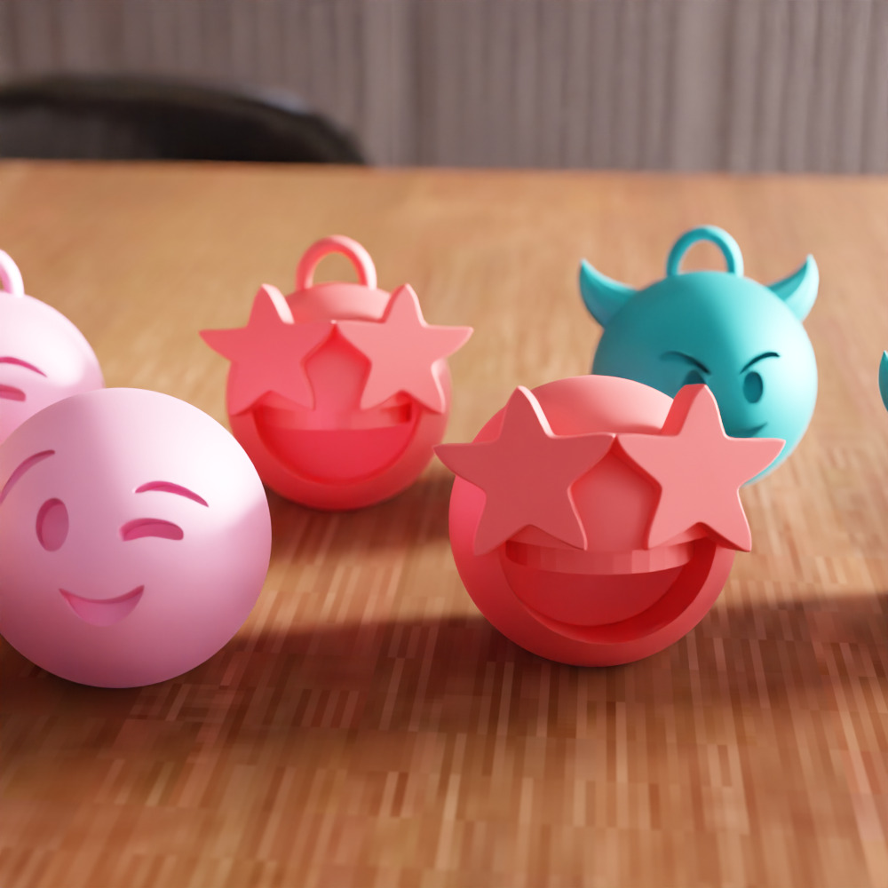 Emoji Keychain - 249 3D print model_6