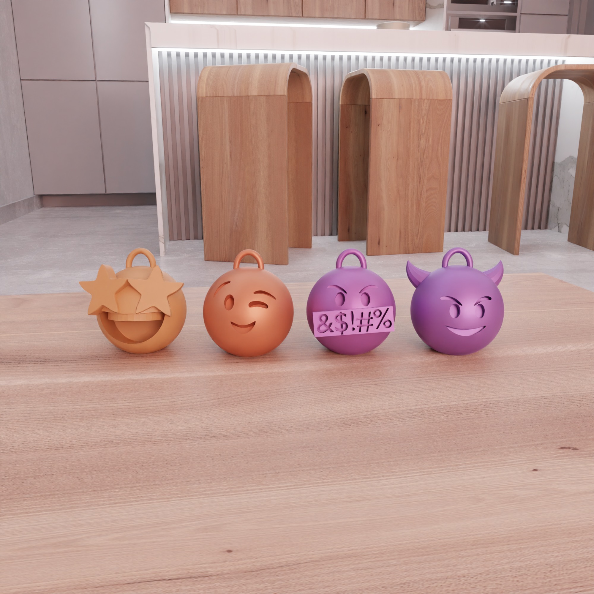 Emoji Keychain - 249 3D print model_9