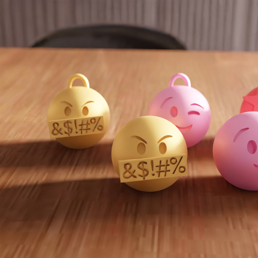 Emoji Keychain - 249 3D print model_3