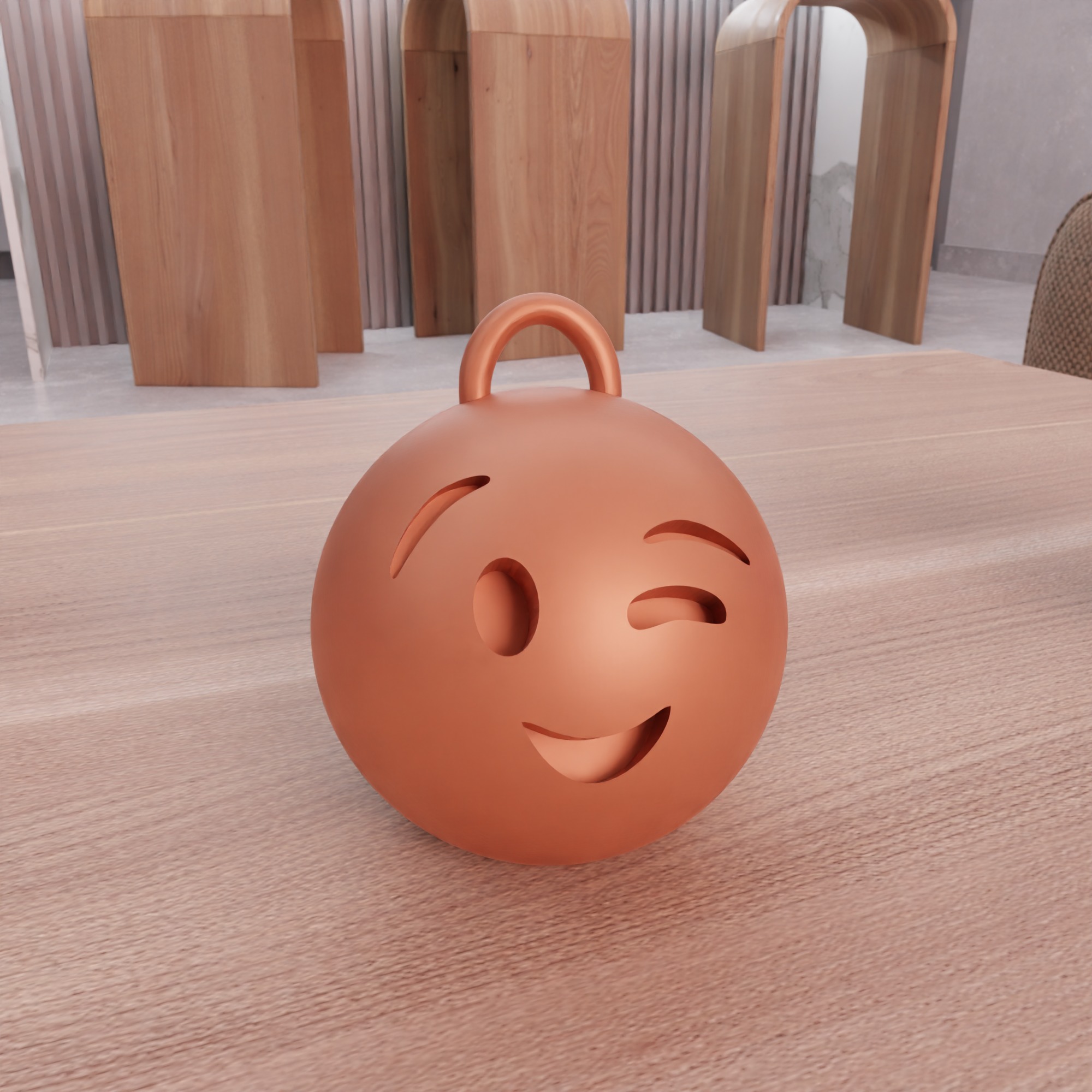 Emoji Keychain - 249 3D print model_11