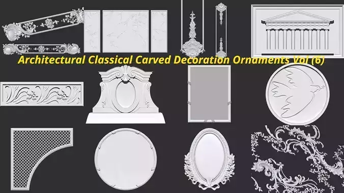 Ornaments classical decoration VOL 6-30 DESIGN 3D model