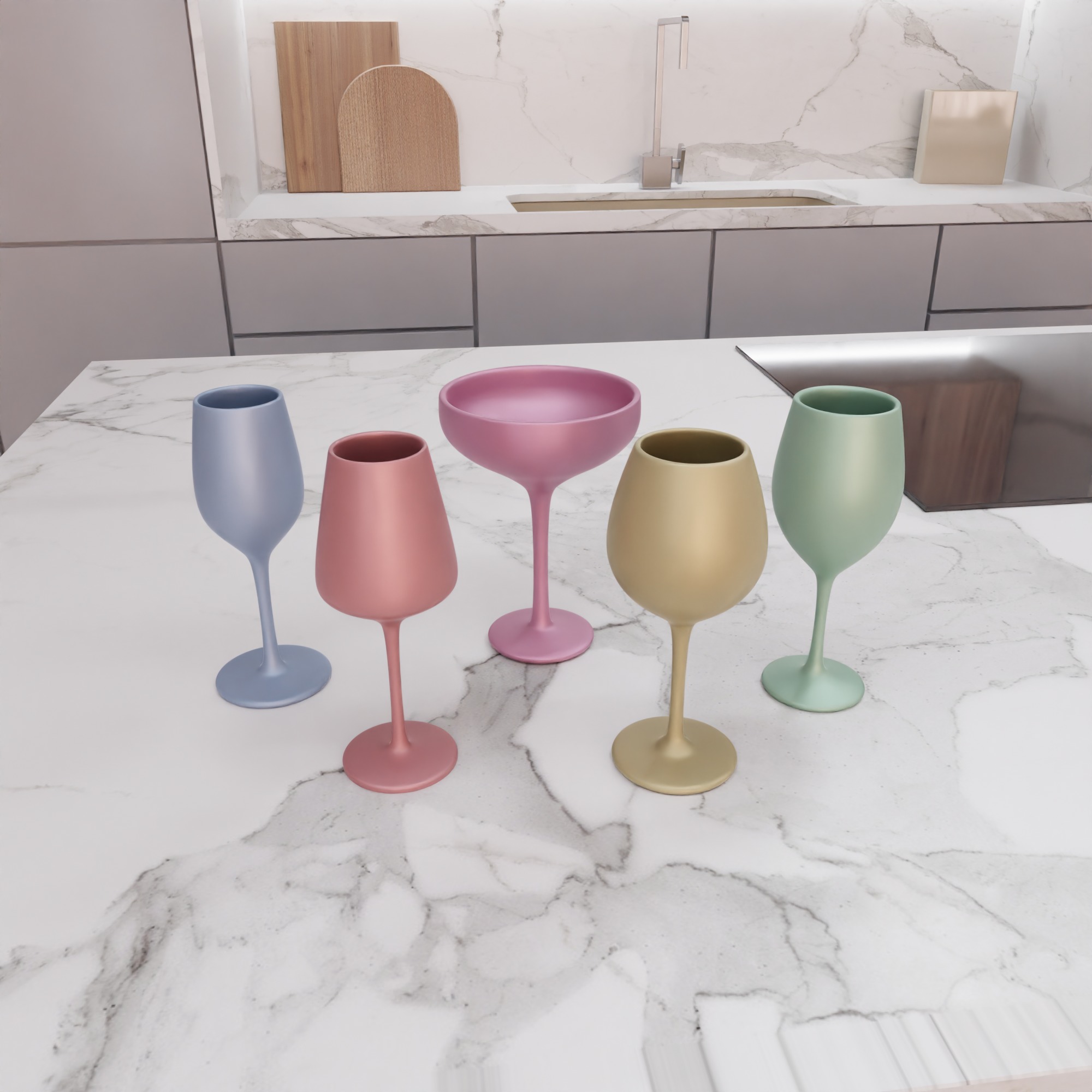 Wine Glass Set - 247 3D print model_9