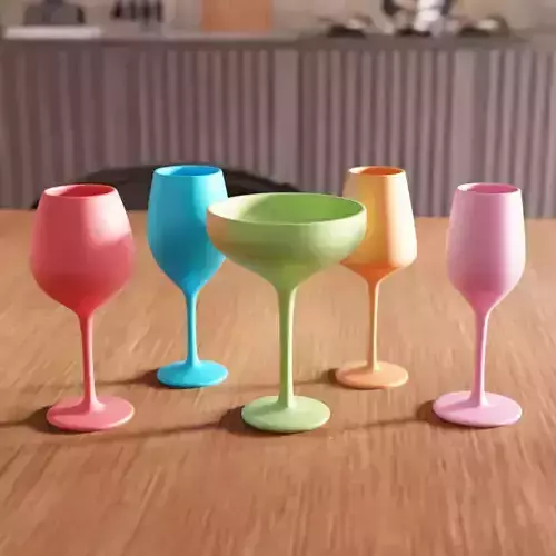 Wine Glass Set - 247 3D print model