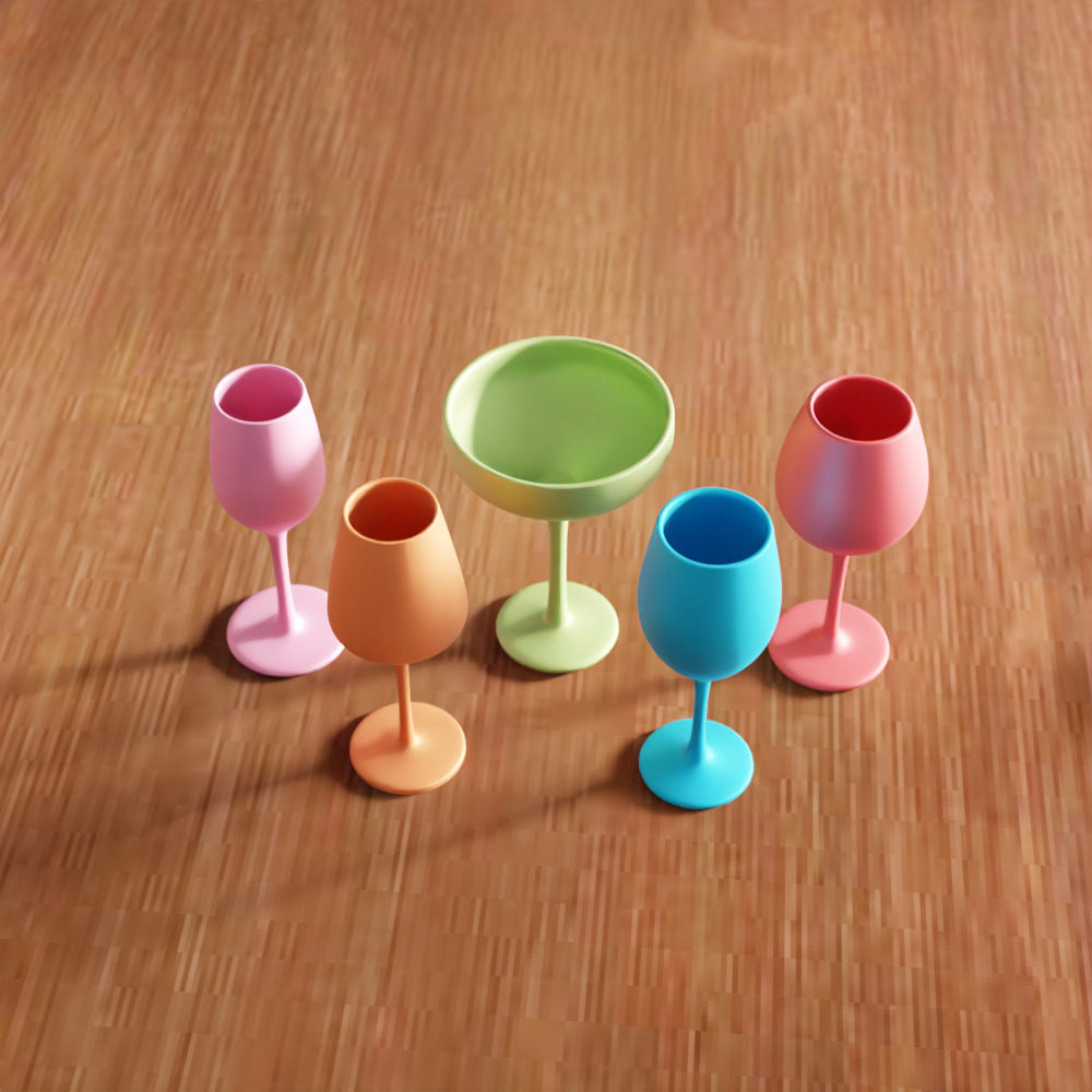Wine Glass Set - 247 3D print model_1