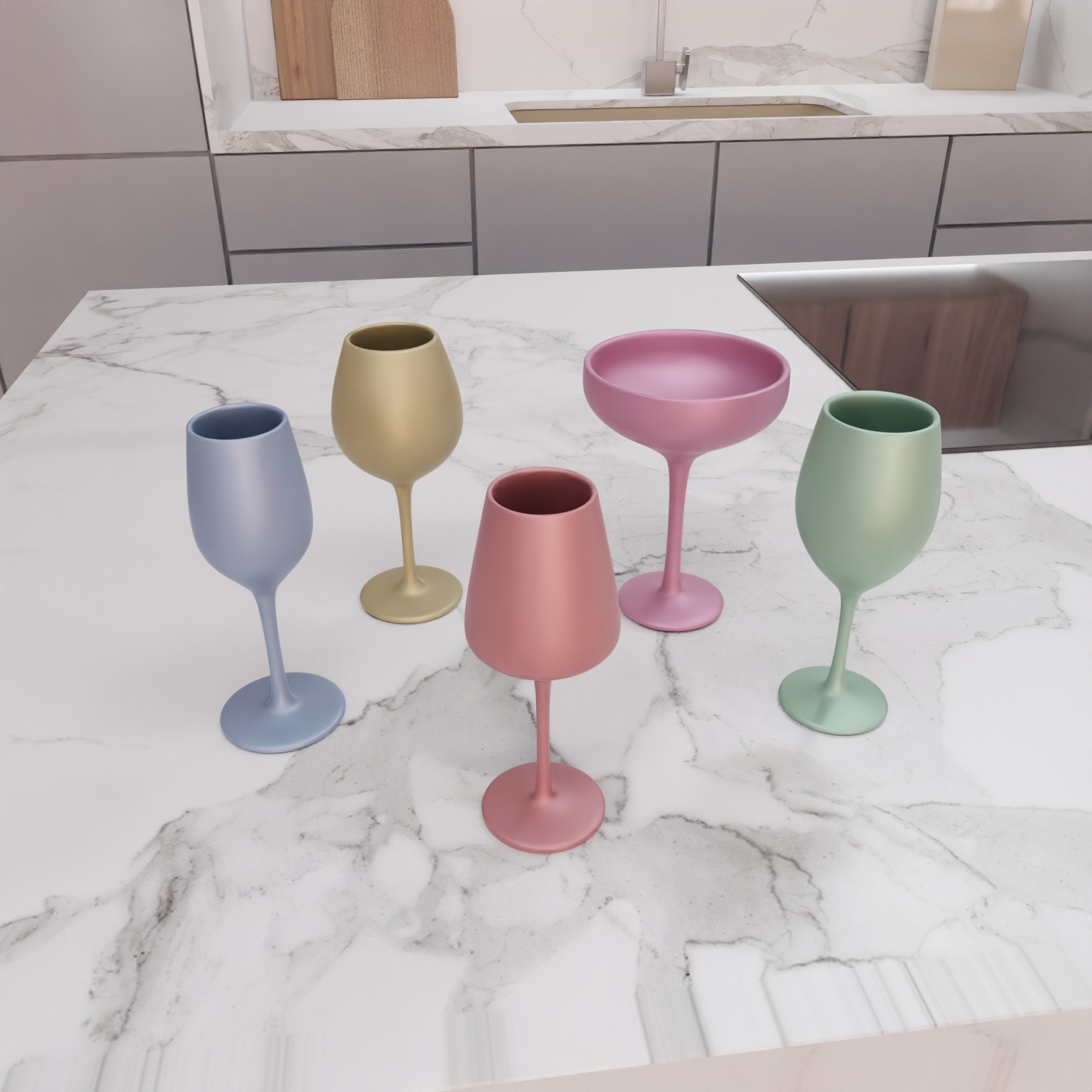 Wine Glass Set - 247 3D print model_10