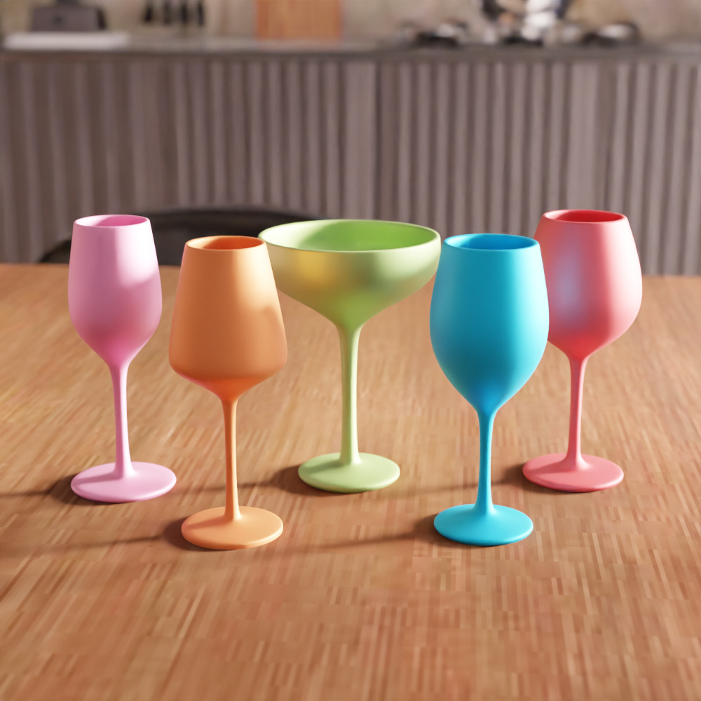 Wine Glass Set - 247 3D print model_7