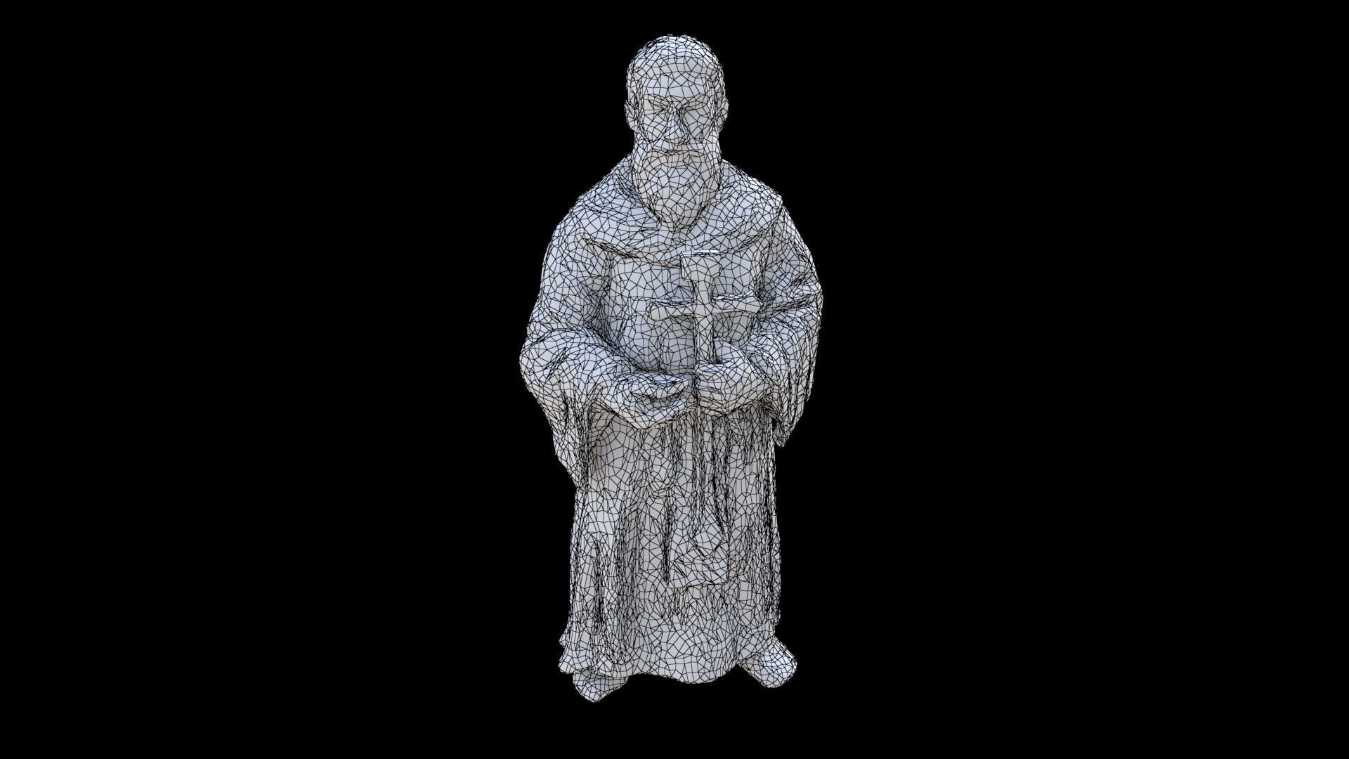 Village Priest 3D model_6