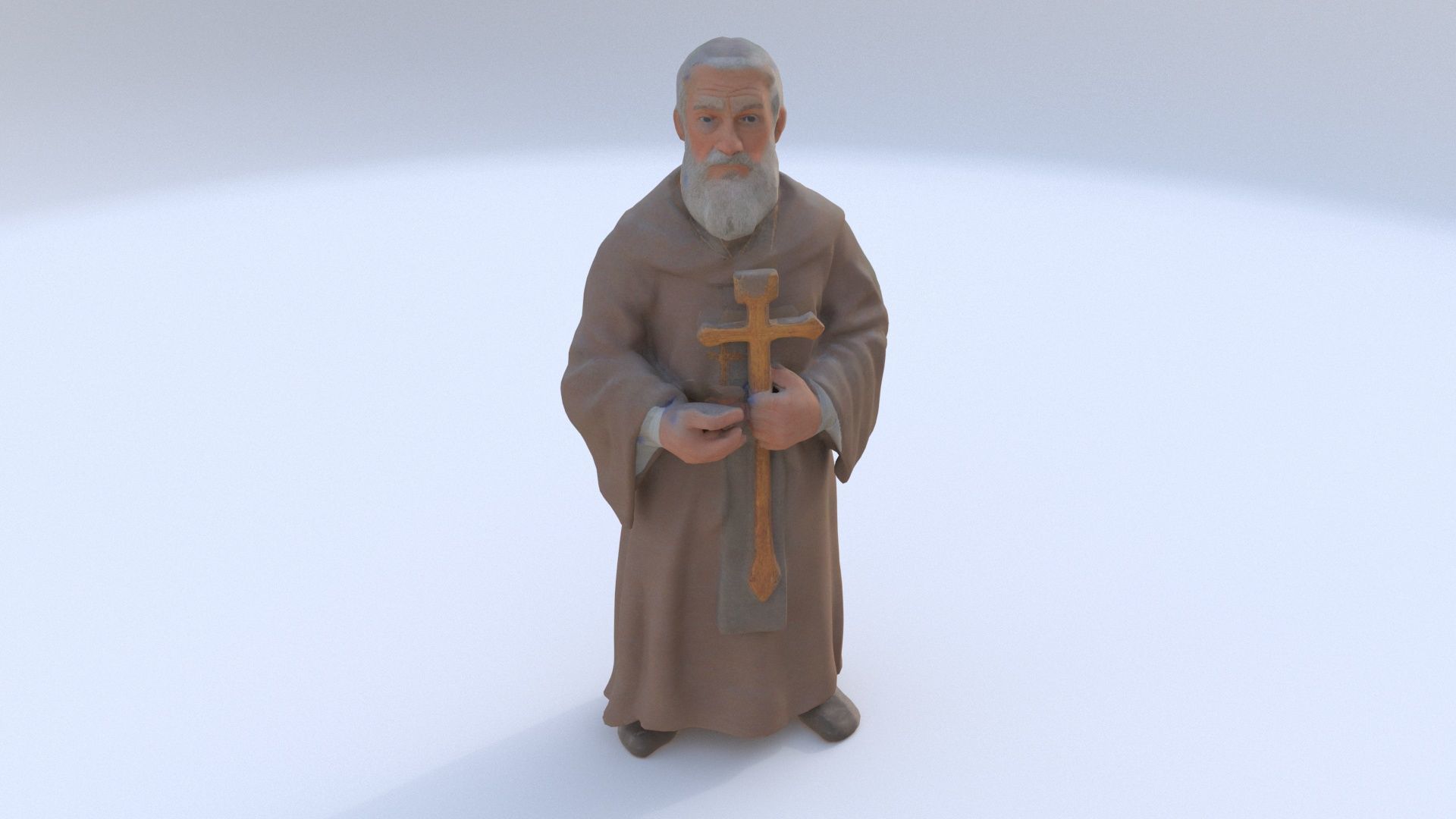 Village Priest 3D model_1